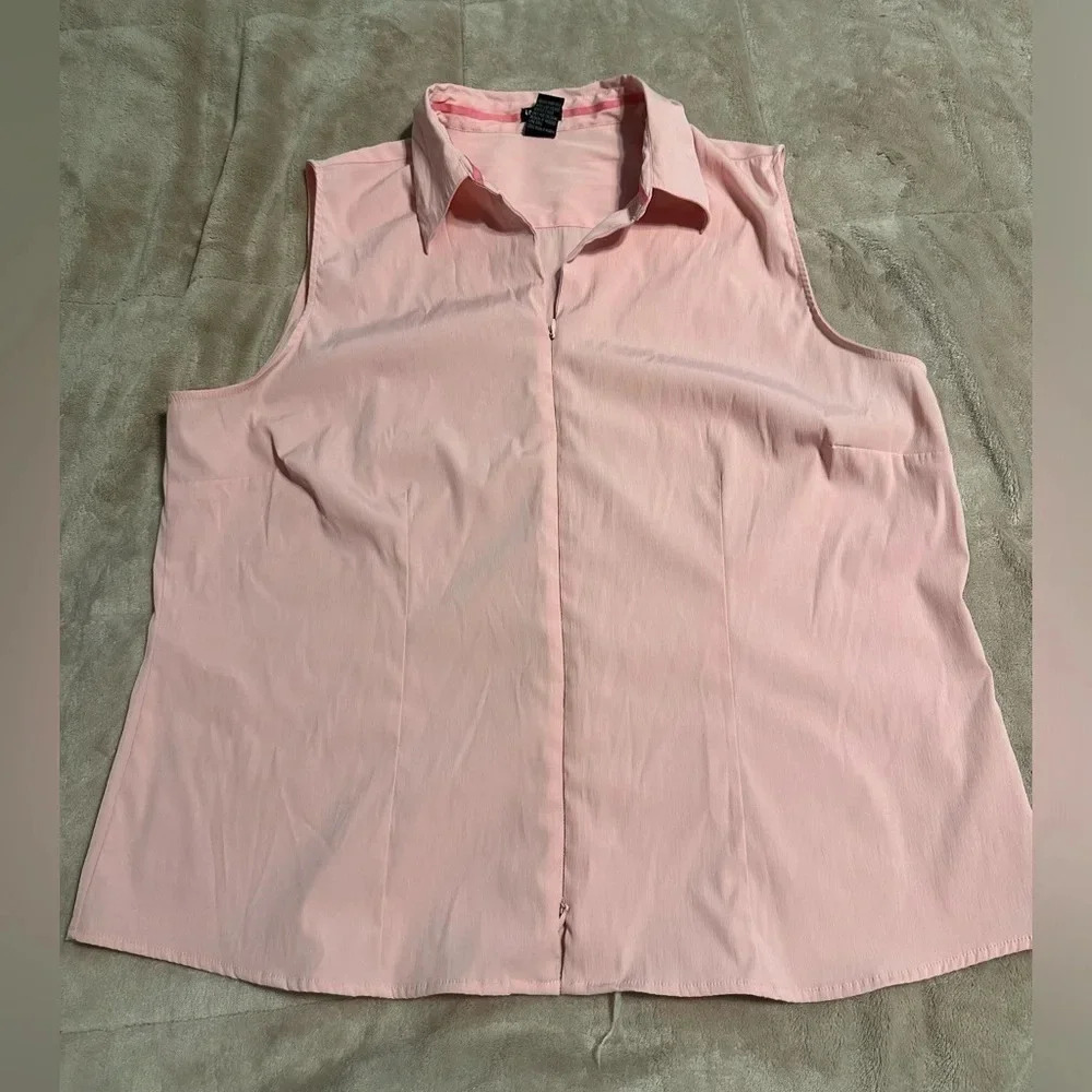 Tangenis Golf Sleeveless Blouse Women’s Size XXL Pink Blouse Active Tennis